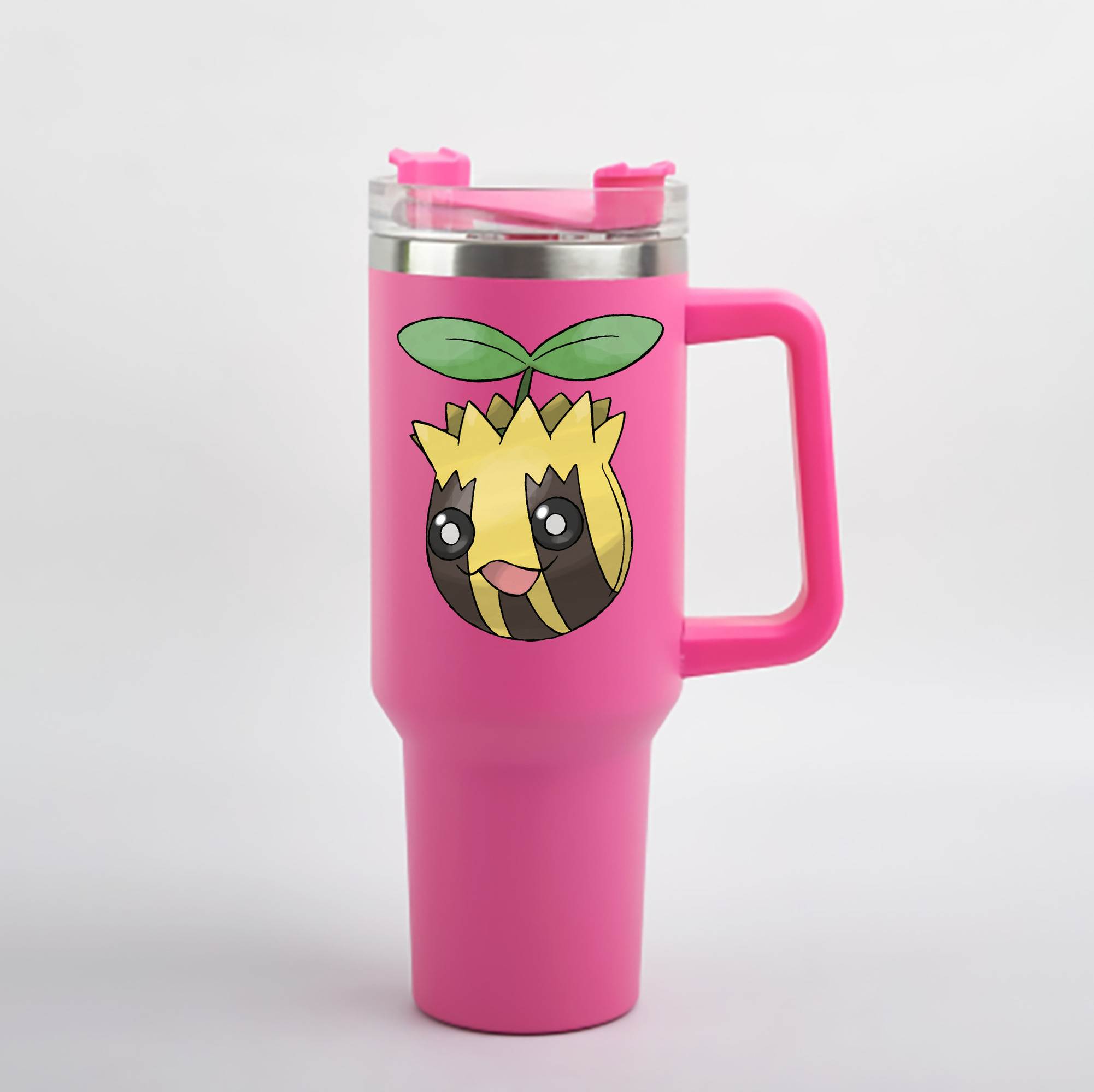 （画像用） ポケットモンスター Pokémon 1200mL車用タンブラー - クリスタルステッカー（プラスチックストロー付き）